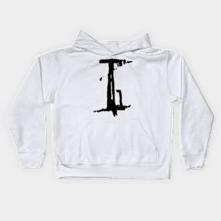 Dark and Gritty Letter I from the alphabet Kids Hoodie